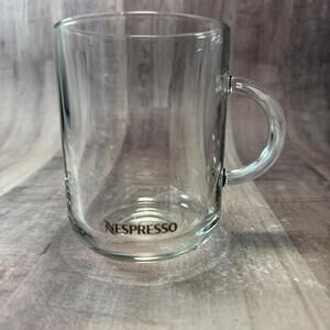 Nespresso Coffee Mug Vertuo 12oz Tempered Glass France Grcic Espresso Cup EUC
